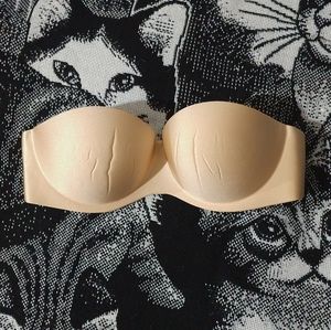 Romwe Nude Strapless Push-Up Bra Size B